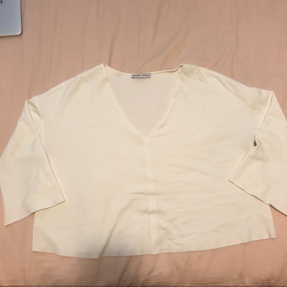 White Bell-Sleeved Top